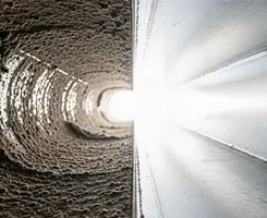 air duct cleaning services showing interior duct system inspection and cleaning in Columbia, SC